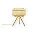 Настолна лампа DKD Home Decor Кафяв полиестер Бял Бамбук