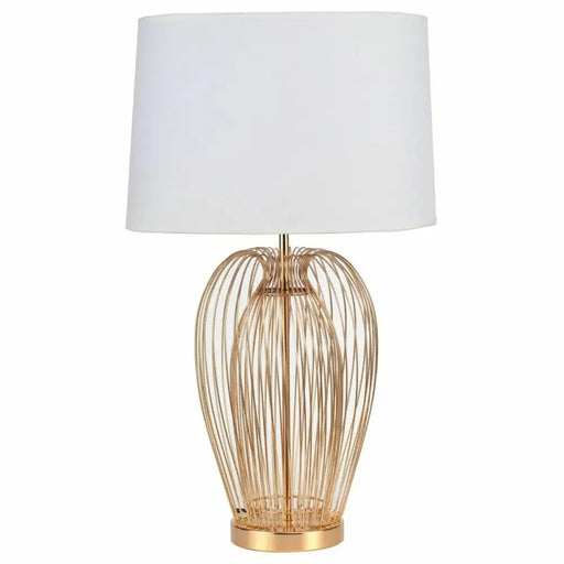 Настолна лампа DKD Home Decor Метал Бял 220 V 35 x 35 x 63
