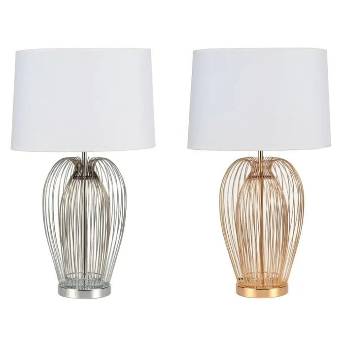 Настолна лампа DKD Home Decor Метал Бял 220 V 35 x 35 x 63