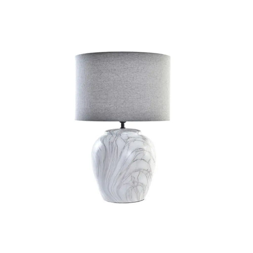 Настолна лампа DKD Home Decor Пластно Керамика Сив Бял (38