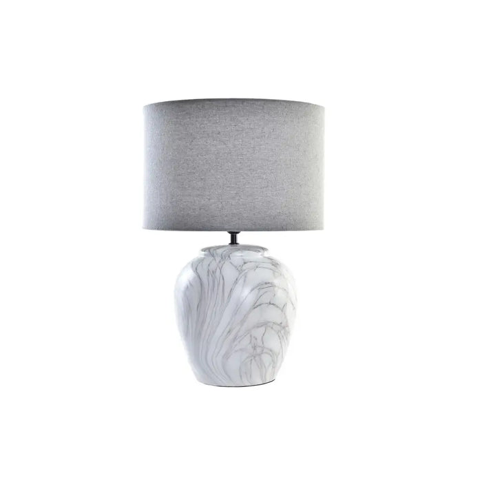 Настолна лампа DKD Home Decor Пластно Керамика Сив Бял (38