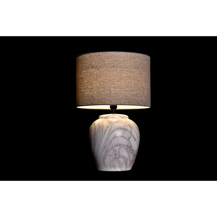 Настолна лампа DKD Home Decor Пластно Керамика Сив Бял (38
