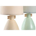 Настолна лампа DKD Home Decor Плат полиестер Зелен Сметана