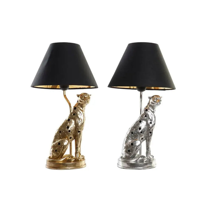 Настолна лампа DKD Home Decor Сребрист Черен Златен 26 x 26
