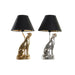 Настолна лампа DKD Home Decor Сребрист Черен Златен 26 x 26
