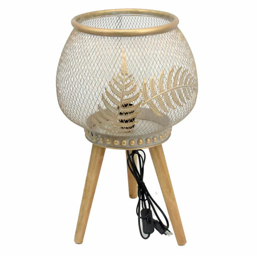 Настолна лампа DKD Home Decor Златен Метал Дървен (33 x 33
