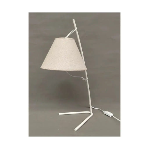 Настолна лампа DKD Home Decor Златен Метал лен Бял 50 W