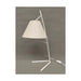 Настолна лампа DKD Home Decor Златен Метал лен Бял 50 W