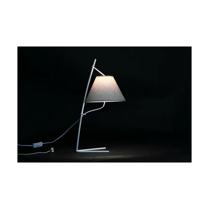Настолна лампа DKD Home Decor Златен Метал лен Бял 50 W
