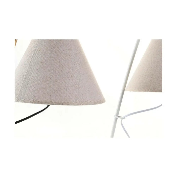 Настолна лампа DKD Home Decor Златен Метал лен Бял 50 W