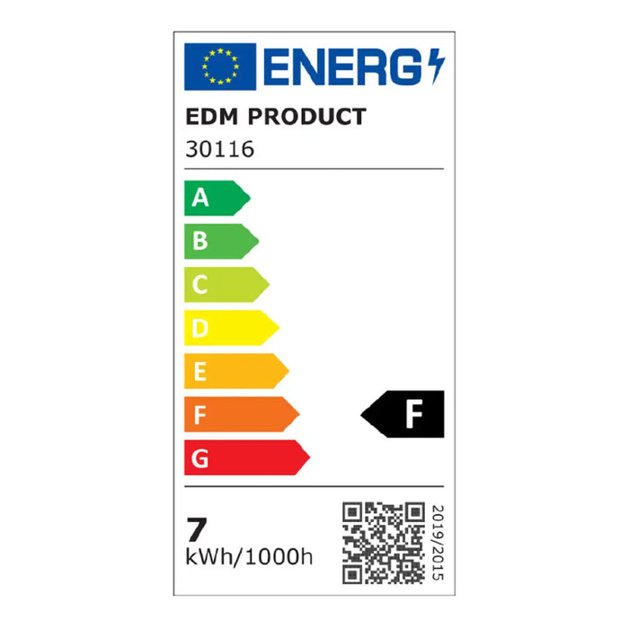 Настолна лампа EDM 30116 Бял полипропилен 7 W 400 lm 9 x 13