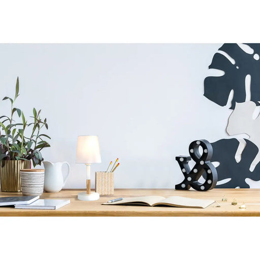 Настолна лампа EDM 32016 Бял Дървен Стомана 40 W 220-240 V