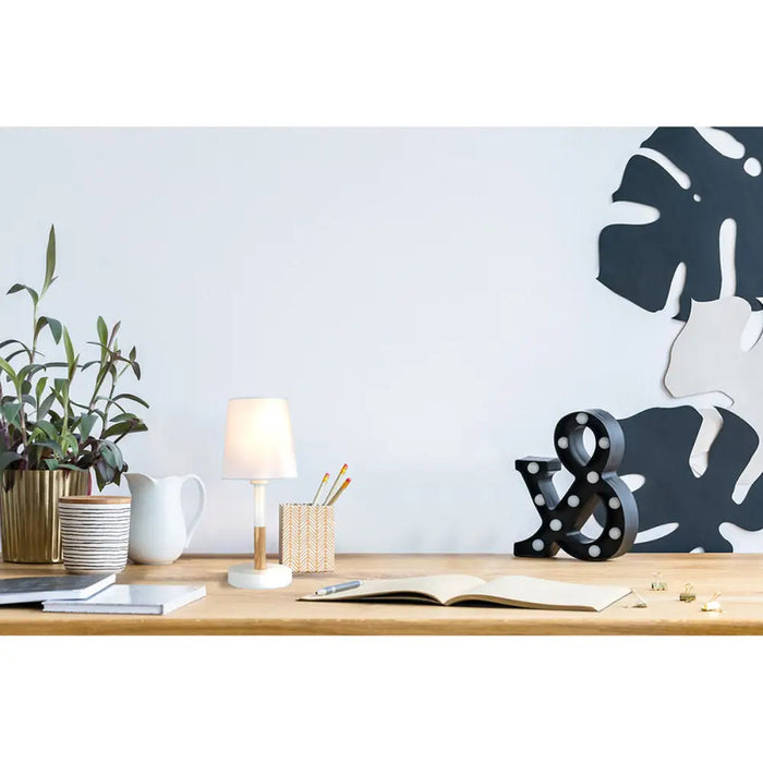 Настолна лампа EDM 32016 Бял Дървен Стомана 40 W 220-240 V