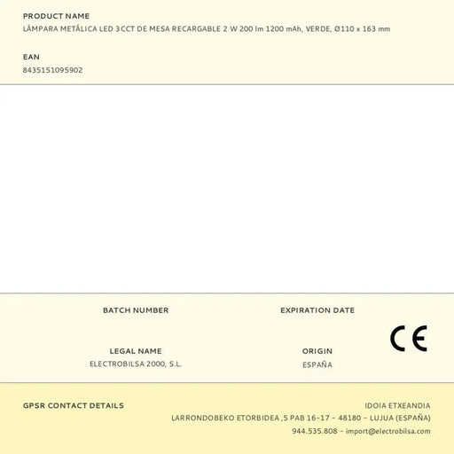 Настолна лампа Fbright Зелен 2 W