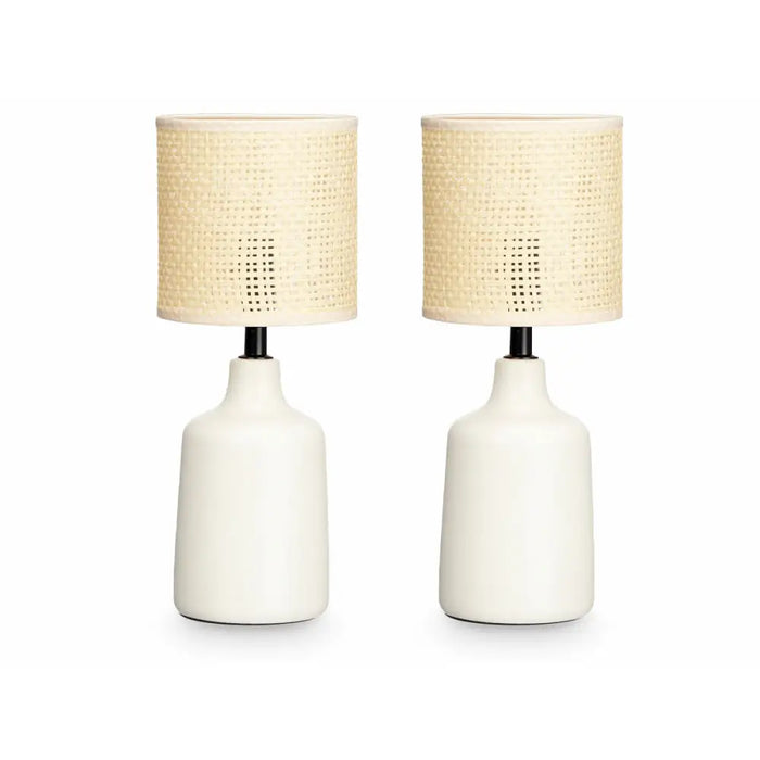 Настолна лампа Gift Decor 10952 Бял 60 W 2 броя