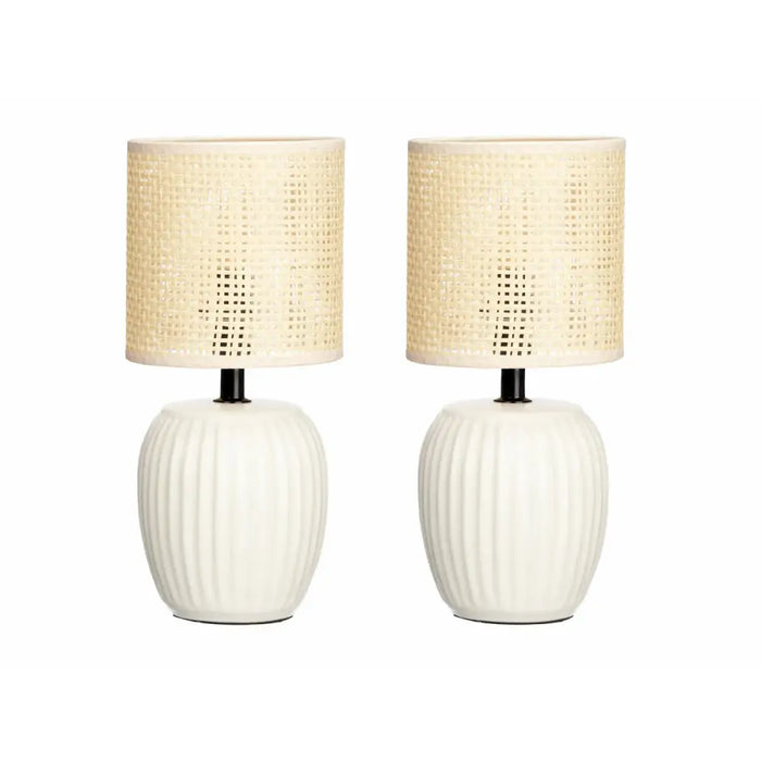 Настолна лампа Gift Decor 10953 Бял 60 W 2 броя