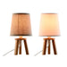 Настолна лампа Home ESPRIT Кафяв 13 x 13 x 24 cm (2 броя)