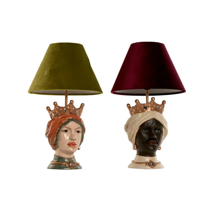Настолна лампа Home ESPRIT Многоцветен Смола 26 x 26 x 43