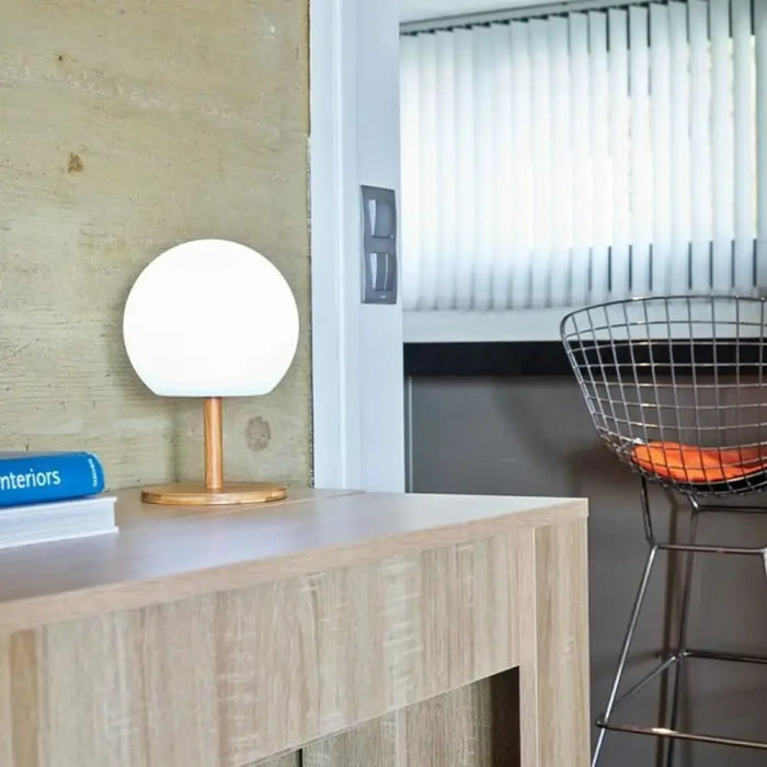 Настолна лампа Lumisky Luny Кафяв 1,2 w Бамбук