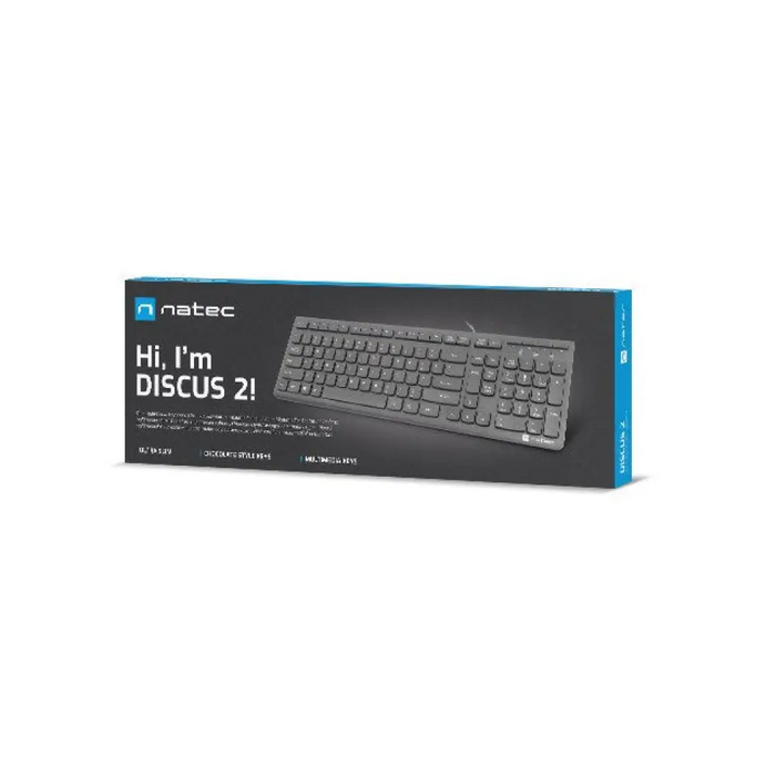 NATEC Discus 2 клавиатура USB USB US Slim