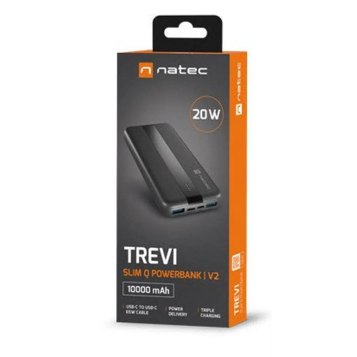 Natec Преносима батерия Powerbank Trevi Slim Q V2 10000MAh
