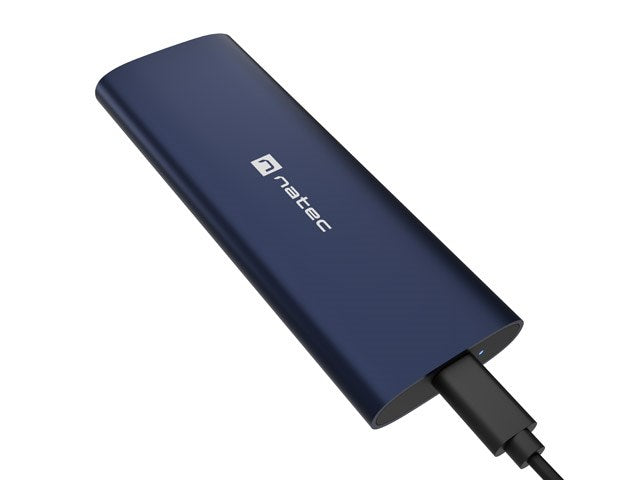 Външен корпус за SSD NATEC RHINO M.2 NVME LITE, USB-C 3.2 GEN 2, стомана, тъмносин