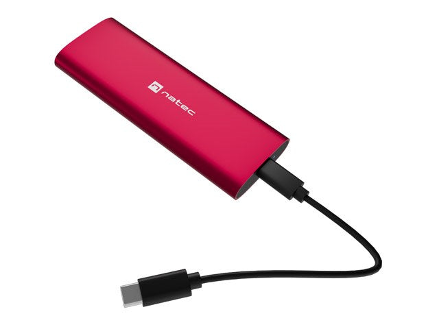 NATEC RHINO M.2 NVME LITE ВЪНШЕН SSD КОРПУС USB-C 3.2 GEN 2 РУБИНЕНО ЧЕРВЕН