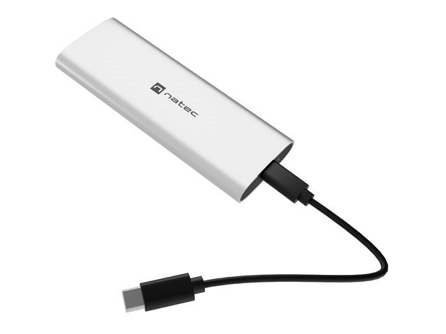 Външен корпус за SSD NATEC RHINO M.2 NVME LITE, USB-C 3.2 GEN 2, Arctic Silver