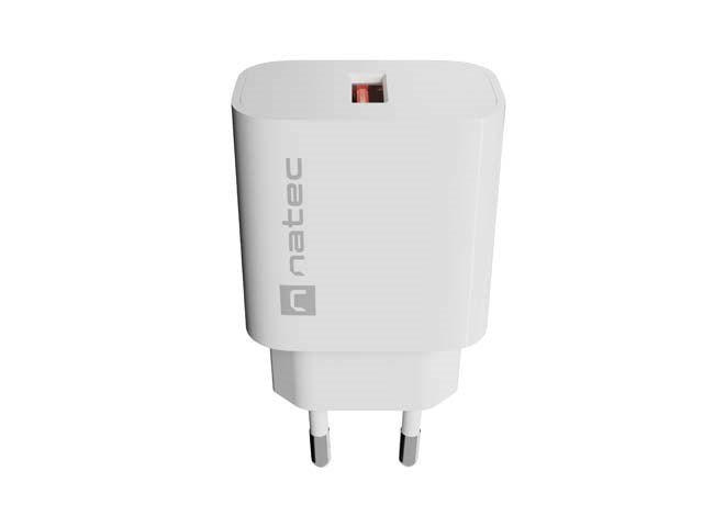 ЗАРЯДНО УСТРОЙСТВО NATEC RIBERA 1X USB-A 18W БЯЛО