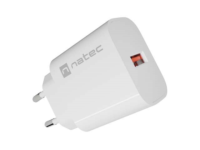 ЗАРЯДНО УСТРОЙСТВО NATEC RIBERA 1X USB-A 18W БЯЛО