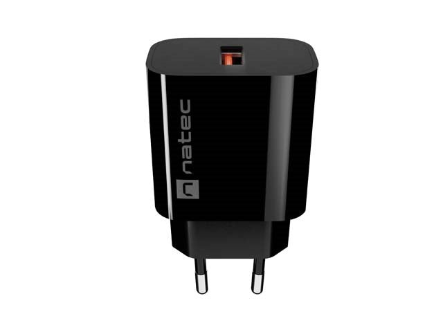 ЗАРЯДНО УСТРОЙСТВО NATEC RIBERA 1X USB-A 18W ЧЕРНО
