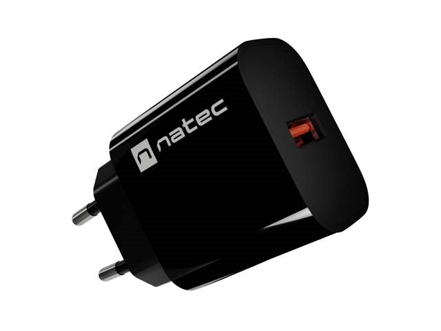 ЗАРЯДНО УСТРОЙСТВО NATEC RIBERA 1X USB-A 18W ЧЕРНО