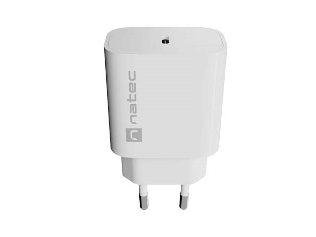ЗАРЯДНО ЗА СТЕН NATEC RIBERA 1X USB-C 20W БЯЛО