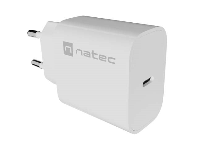 ЗАРЯДНО ЗА СТЕН NATEC RIBERA 1X USB-C 20W БЯЛО