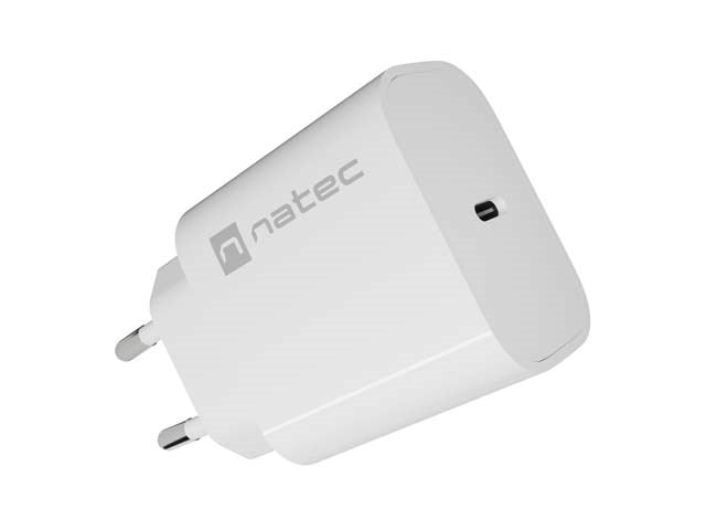 ЗАРЯДНО ЗА СТЕН NATEC RIBERA 1X USB-C 20W БЯЛО
