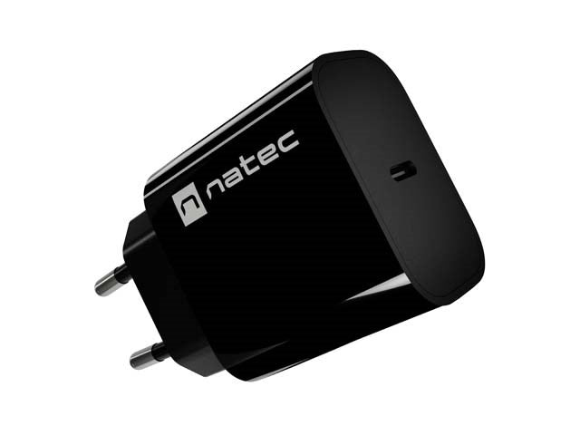 ЗАРЯДНО УСТРОЙСТВО NATEC RIBERA 1X USB-C 20W ЧЕРНО
