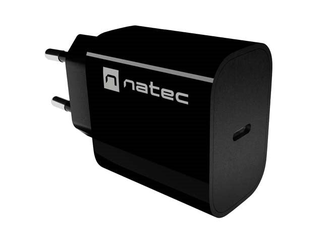 ЗАРЯДНО УСТРОЙСТВО NATEC RIBERA 1X USB-C 20W ЧЕРНО
