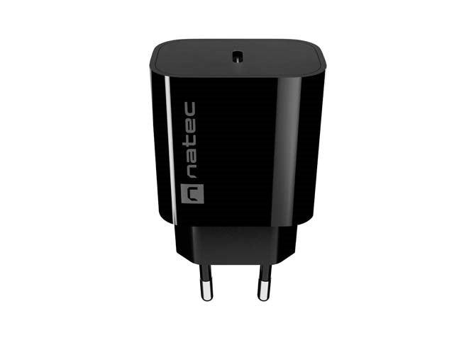 ЗАРЯДНО УСТРОЙСТВО NATEC RIBERA 1X USB-C 20W ЧЕРНО