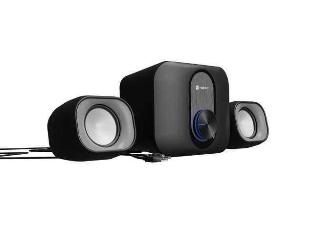 Natec високоговорители Pug 11w rms 2.1, черни