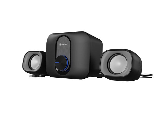 Natec високоговорители Pug 11w rms 2.1, черни