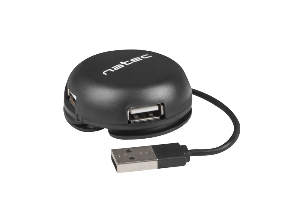 Natec usb 2.0 хъб bumblebee 4 порта черен