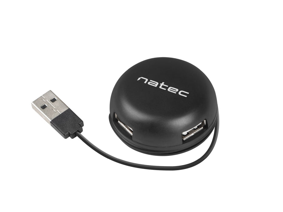 Natec usb 2.0 хъб bumblebee 4 порта черен