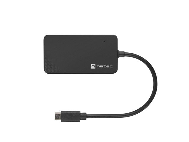 Natec usb 3.0 хъб копринена буба 4-порта черен usb-c