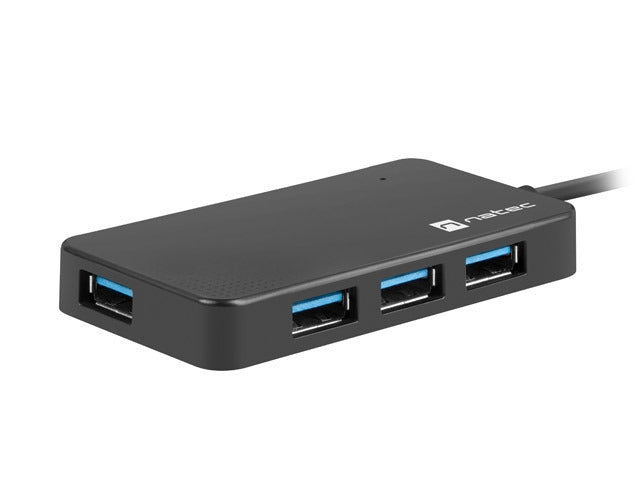 Natec usb 3.0 хъб копринена буба 4-порта черен usb-c