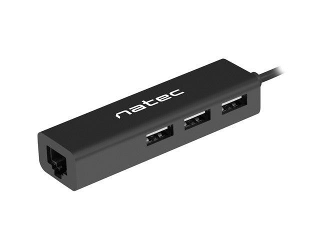 Natec usb 2.0 хъб dragonfly 3x порт usb 2.0 usb+rj45