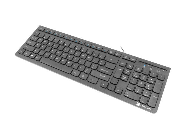 Клавиатура Natec Discus 2 SLIM, американска разпределителна способност, черна