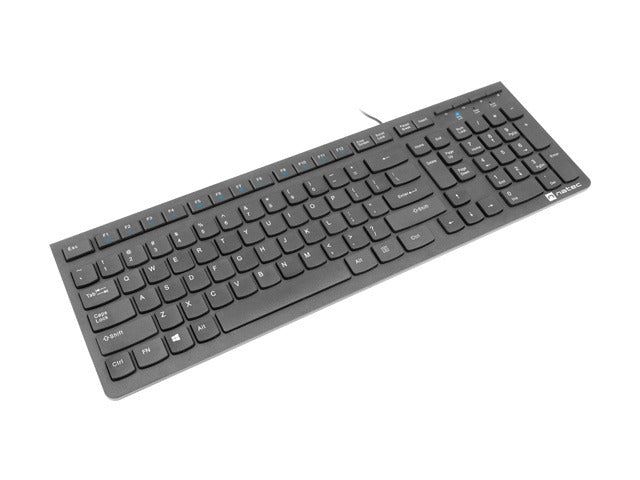 Клавиатура Natec Discus 2 SLIM, американска разпределителна способност, черна