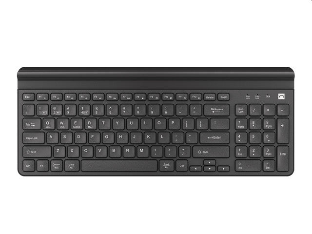 Natec Keyboard Felimare US Layout Wireless Bluetooth + 2.4 GHz Slim Pnone/Tablet Holder, Черен