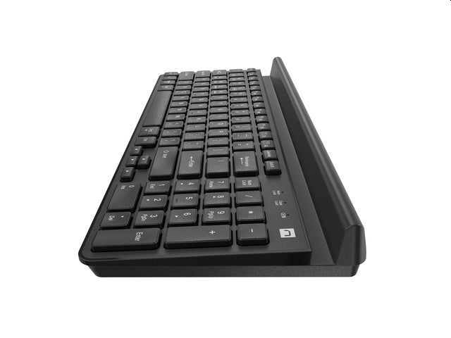 Natec Keyboard Felimare US Layout Wireless Bluetooth + 2.4 GHz Slim Pnone/Tablet Holder, Черен