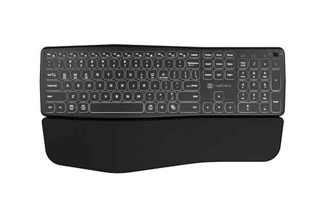Natec безжична bluetooth клавиатура PORIFERA x-scissors, подсветка ергономична us layout